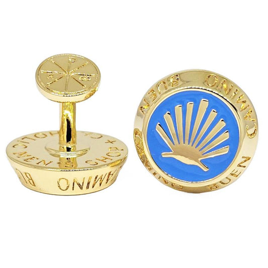 Buen Camino 14K Gold Plated Cufflinks