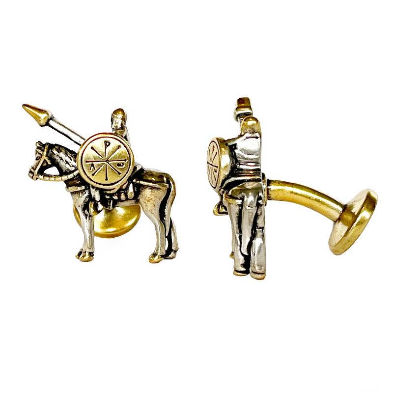 Constantine's Victory 14K Gold and Antiqued Silver-Plated Cufflinks